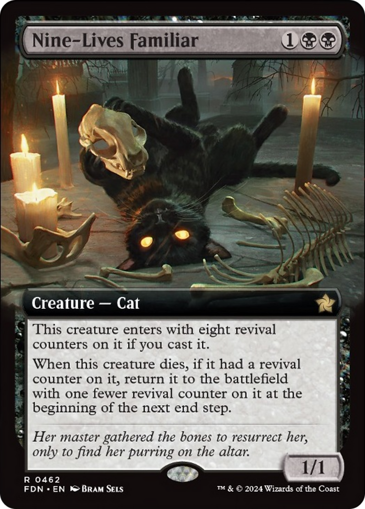 Nine-Lives Familiar (Extended Art) [Foundations] | Deep Dive Games St. Marys