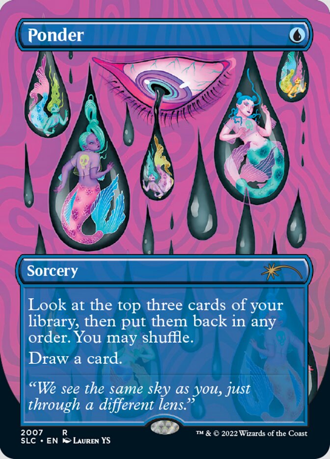 Ponder (Borderless) [Secret Lair Countdown Kit] | Deep Dive Games St. Marys