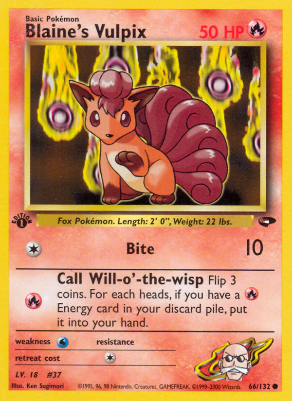 Blaine's Vulpix (66/132) [Gym Challenge 1st Edition] | Deep Dive Games St. Marys