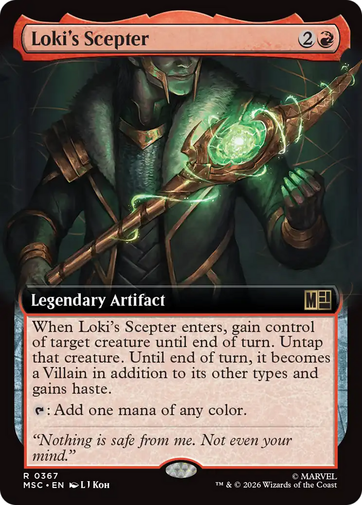 Loki's Scepter (Extended Art) [Marvel Super Heroes Commander] | Deep Dive Games St. Marys