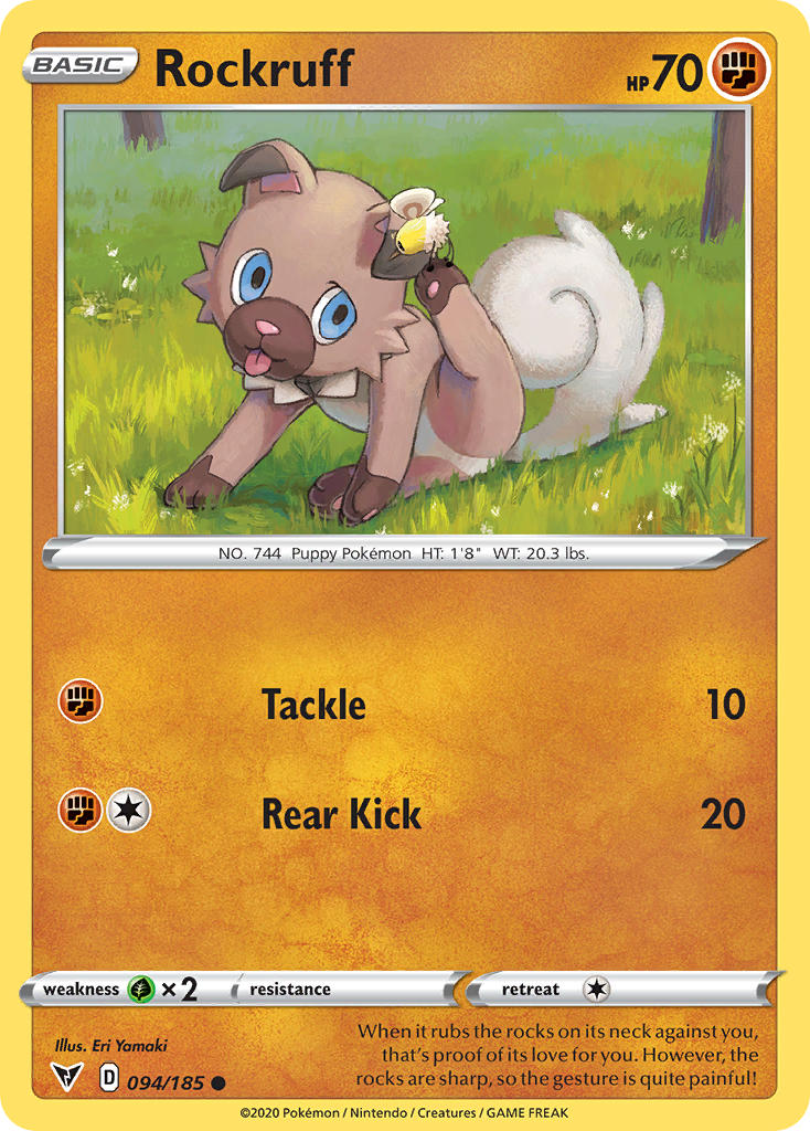 Rockruff (094/185) [Sword & Shield: Vivid Voltage] | Deep Dive Games St. Marys
