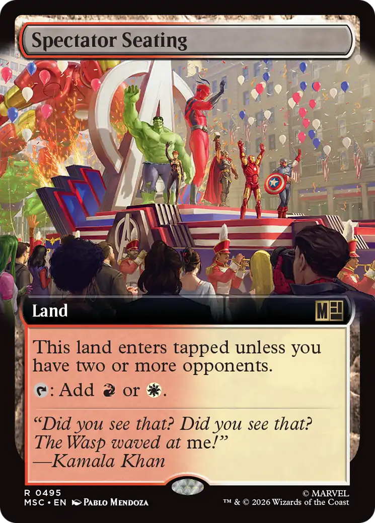 Spectator Seating (Extended Art) [Marvel Super Heroes Commander] | Deep Dive Games St. Marys