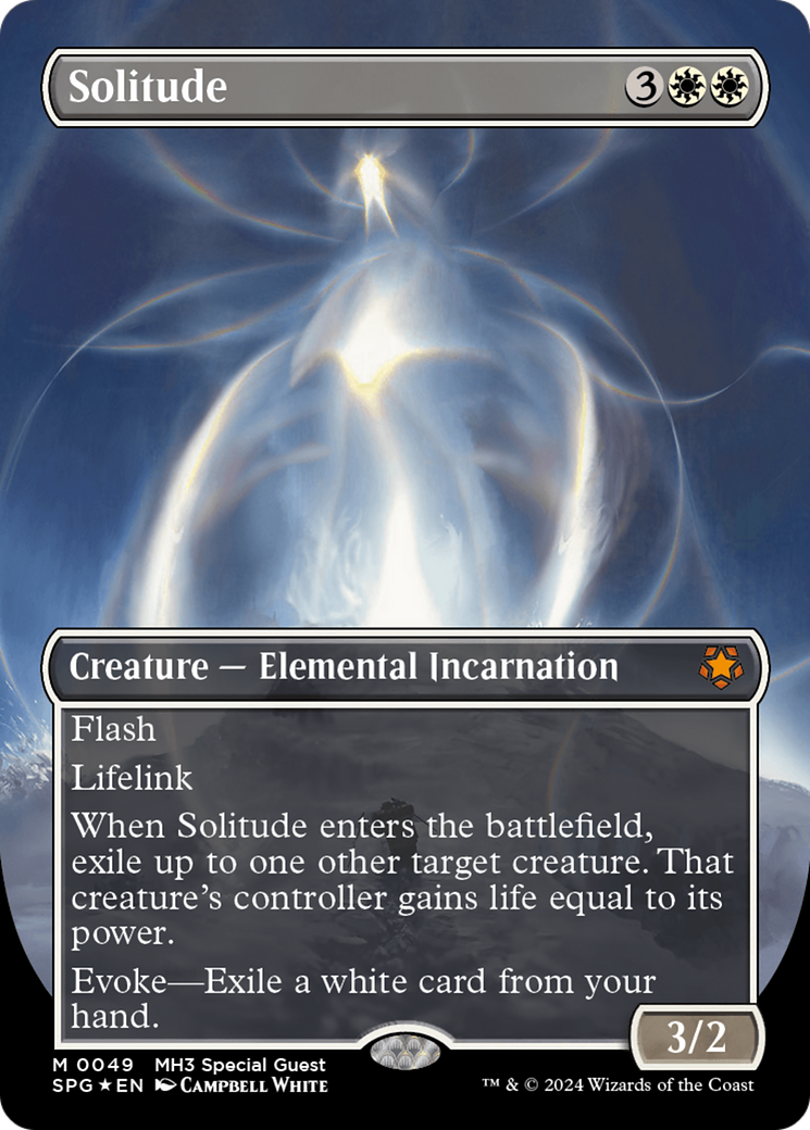 Solitude (Borderless) (Textured Foil) [Modern Horizons 3 Special Guests] | Deep Dive Games St. Marys