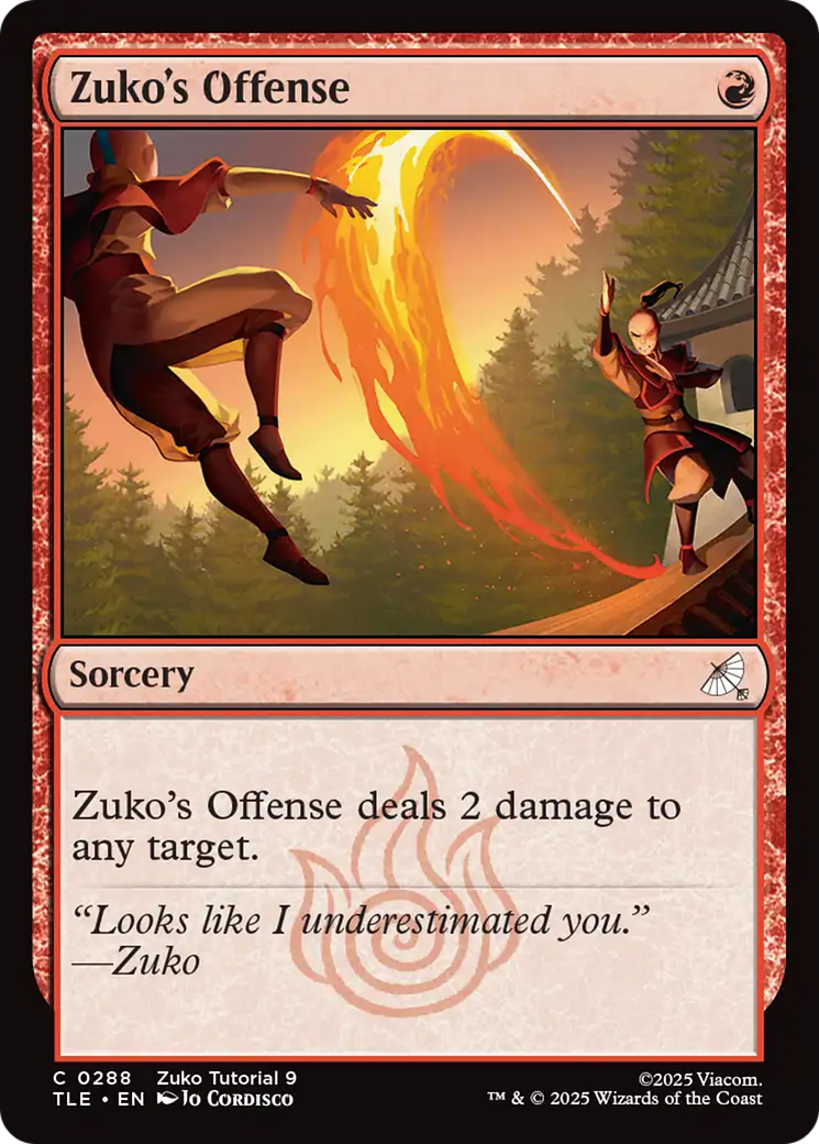 Zuko's Offense (0288) [Avatar: The Last Airbender: Eternal-Legal] | Deep Dive Games St. Marys