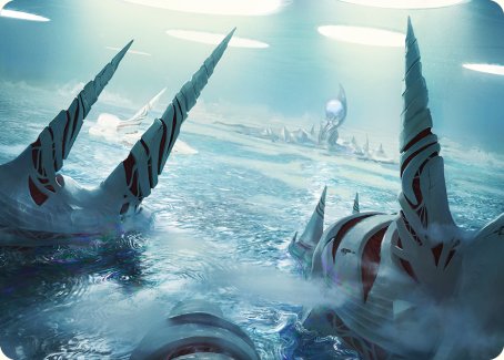 Seachrome Coast Art Card [Phyrexia: All Will Be One Art Series] | Deep Dive Games St. Marys