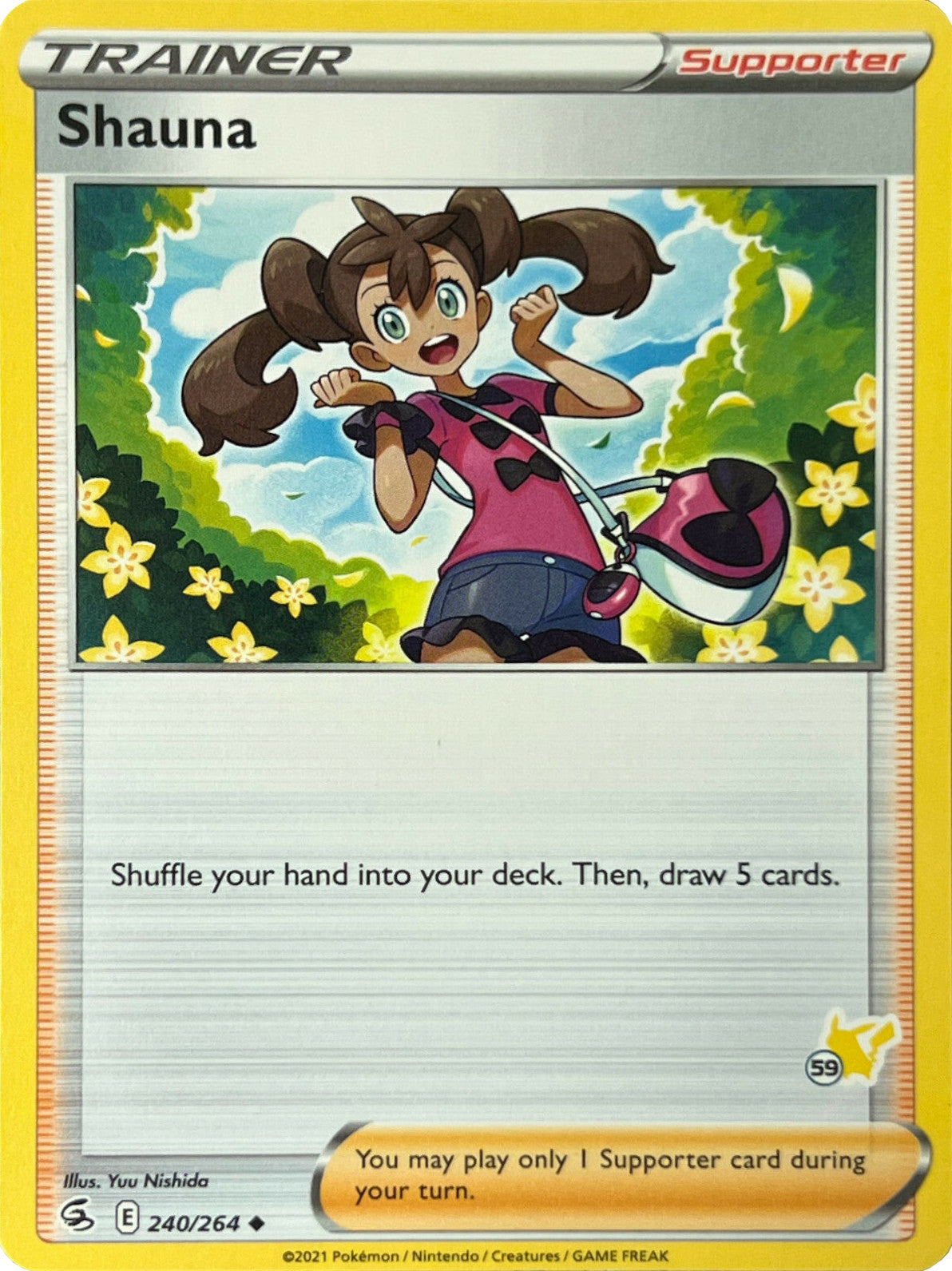 Shauna (240/264) (Pikachu Stamp #59) [Battle Academy 2022] | Deep Dive Games St. Marys