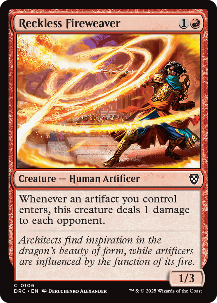 Reckless Fireweaver [Aetherdrift Commander] | Deep Dive Games St. Marys