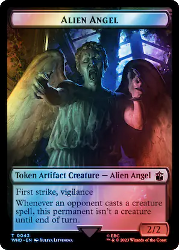 Alien Angel // Alien Salamander Double-Sided Token (Surge Foil) [Doctor Who Tokens] | Deep Dive Games St. Marys