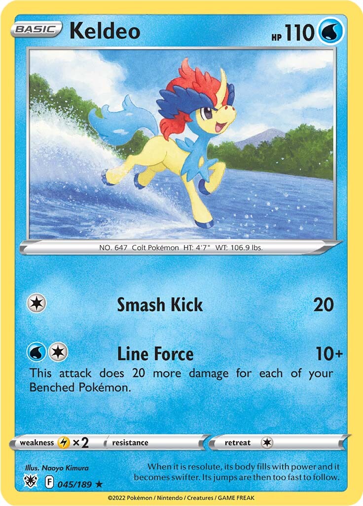 Keldeo (045/189) (Theme Deck Exclusive) [Sword & Shield: Astral Radiance] | Deep Dive Games St. Marys