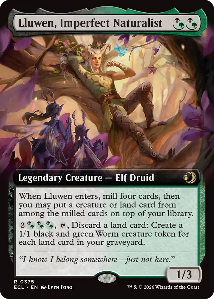 Lluwen, Imperfect Naturalist (Extended Art) [Lorwyn Eclipsed] | Deep Dive Games St. Marys