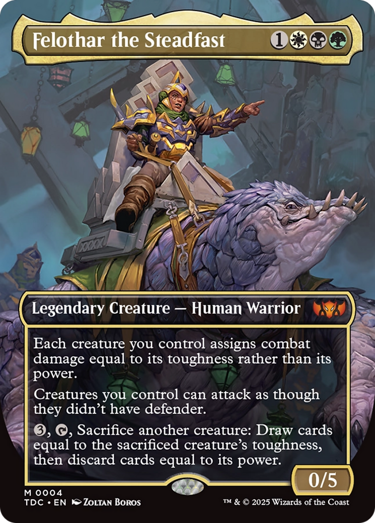 Felothar the Steadfast (Borderless) [Tarkir: Dragonstorm Commander] | Deep Dive Games St. Marys