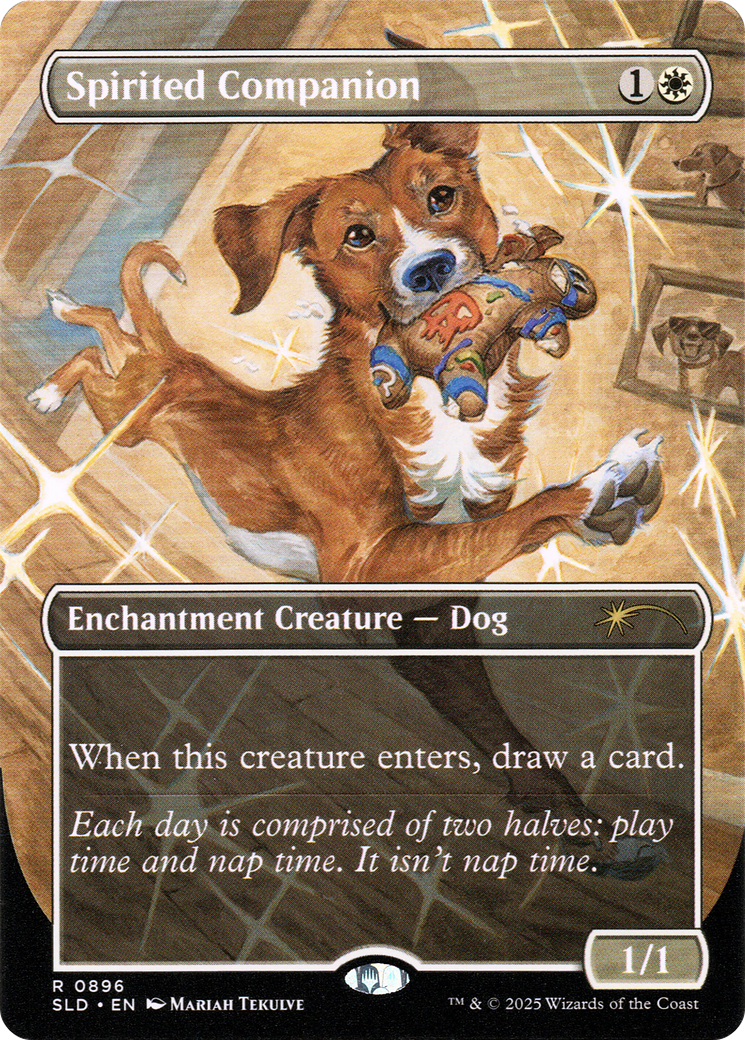 Spirited Companion (0896) (Rainbow Foil) [Secret Lair Drop Series] | Deep Dive Games St. Marys
