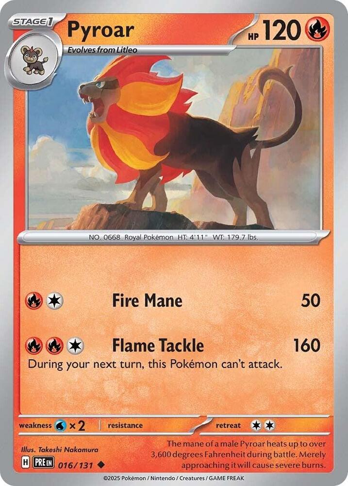 Pyroar (016/131) [Scarlet & Violet: Prismatic Evolutions] | Deep Dive Games St. Marys