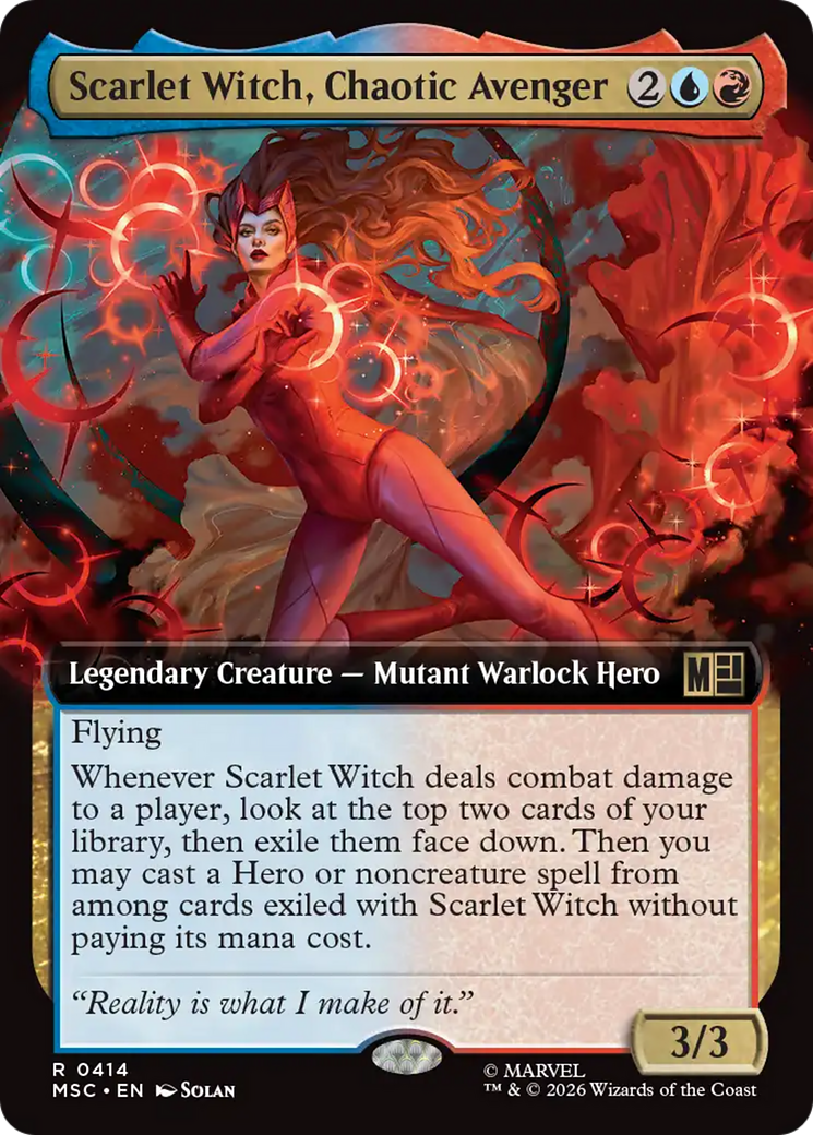 Scarlet Witch, Chaotic Avenger (Extended Art) [Marvel Super Heroes Commander] | Deep Dive Games St. Marys