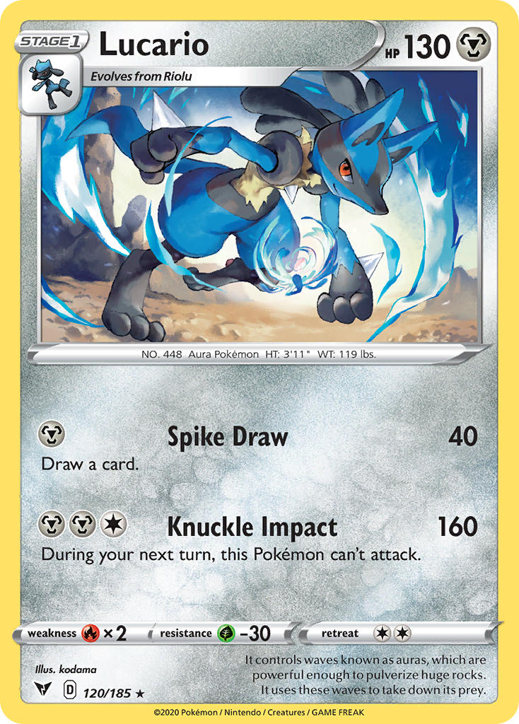 Lucario (120/185) [Sword & Shield: Vivid Voltage] | Deep Dive Games St. Marys