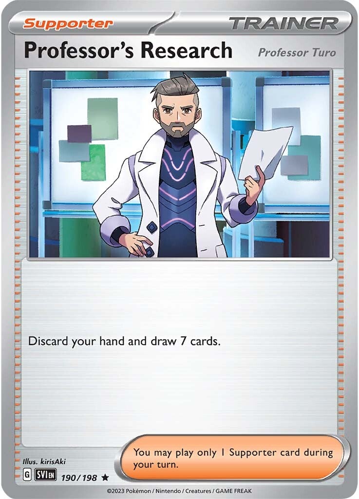 Professor's Research (Professor Turo) (190/198) [Scarlet & Violet: Base Set] | Deep Dive Games St. Marys