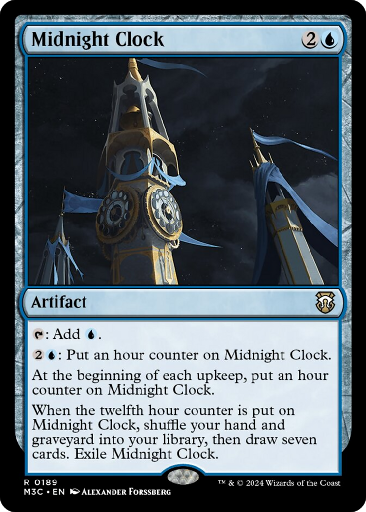 Midnight Clock (Ripple Foil) [Modern Horizons 3 Commander] | Deep Dive Games St. Marys