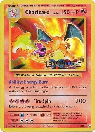 Charizard (11/108) (XY Evolutions Prerelease) [XY: Black Star Promos] | Deep Dive Games St. Marys