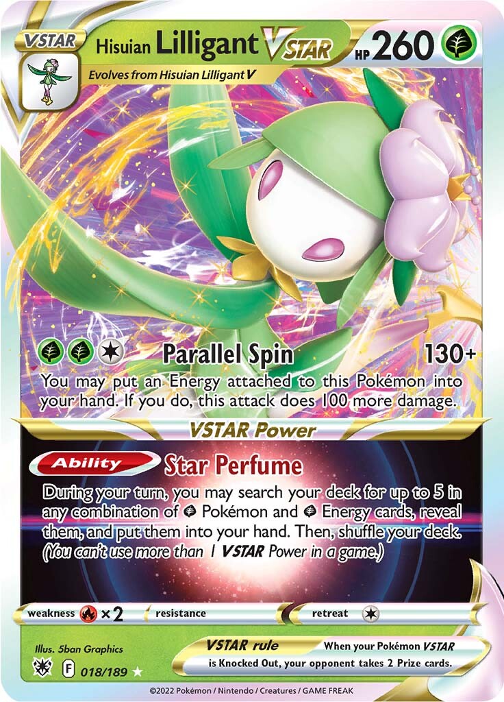Hisuian Lilligant VSTAR (018/189) [Sword & Shield: Astral Radiance] | Deep Dive Games St. Marys
