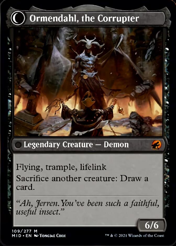 Jerren, Corrupted Bishop // Ormendahl, the Corrupted [Innistrad: Midnight Hunt] | Deep Dive Games St. Marys