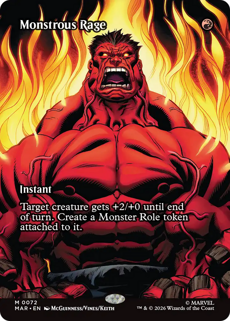 Monstrous Rage (Borderless) [Marvel Universe: Eternal-Legal] | Deep Dive Games St. Marys