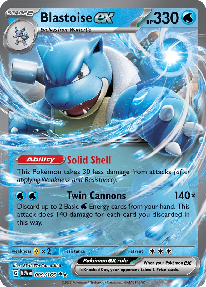 Blastoise ex (009/165) (Jumbo Card) [Scarlet & Violet 151] | Deep Dive Games St. Marys