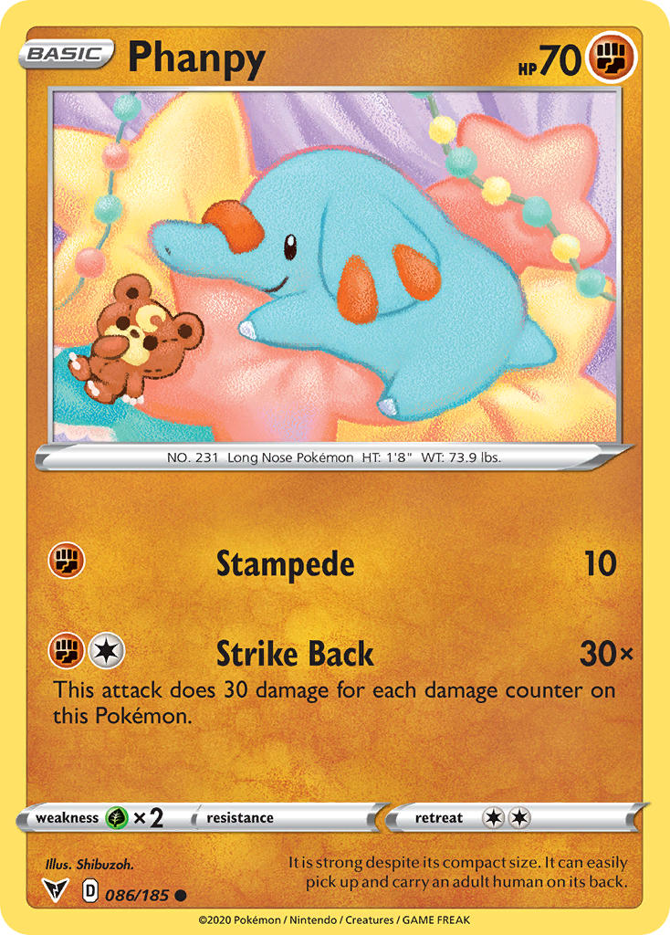 Phanpy (086/185) [Sword & Shield: Vivid Voltage] | Deep Dive Games St. Marys