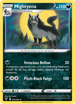 Mightyena (104/185) [Sword & Shield: Vivid Voltage] | Deep Dive Games St. Marys