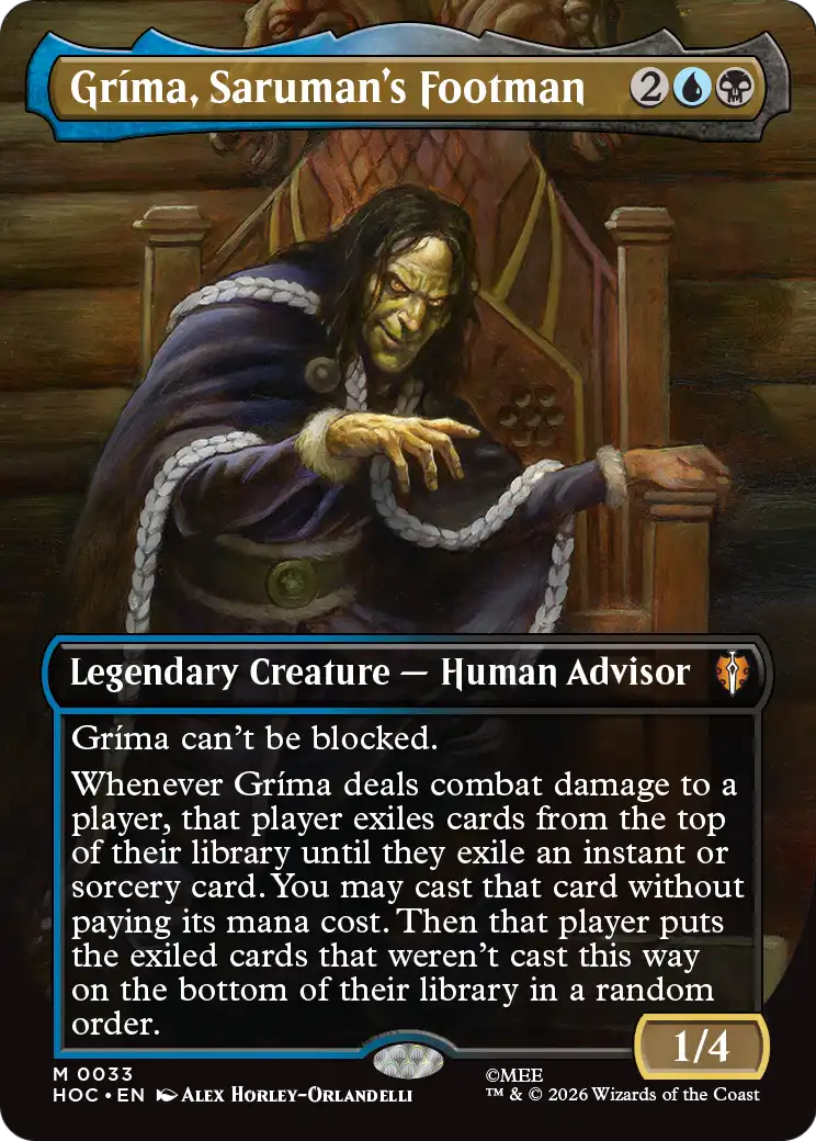 Grima, Saruman's Footman (Borderless) [The Hobbit: Eternal-Legal] | Deep Dive Games St. Marys
