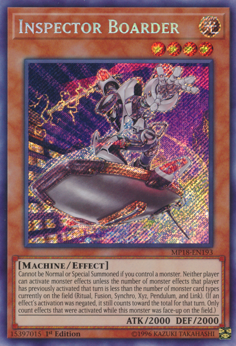 Inspector Boarder [MP18-EN193] Secret Rare | Deep Dive Games St. Marys