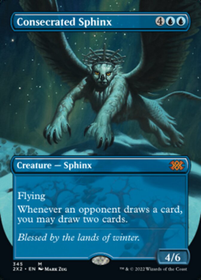 Consecrated Sphinx (Borderless Alternate Art) [Double Masters 2022] | Deep Dive Games St. Marys