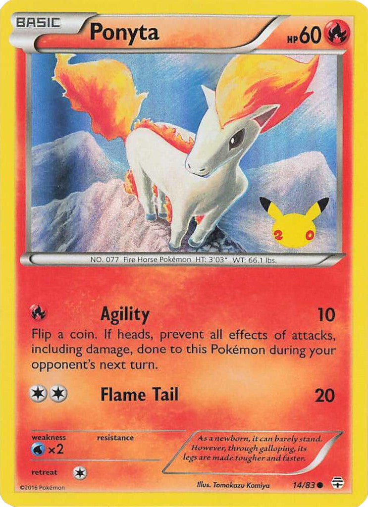 Ponyta (14/83) (20th Anniversary Stamp) [XY: Generations] | Deep Dive Games St. Marys