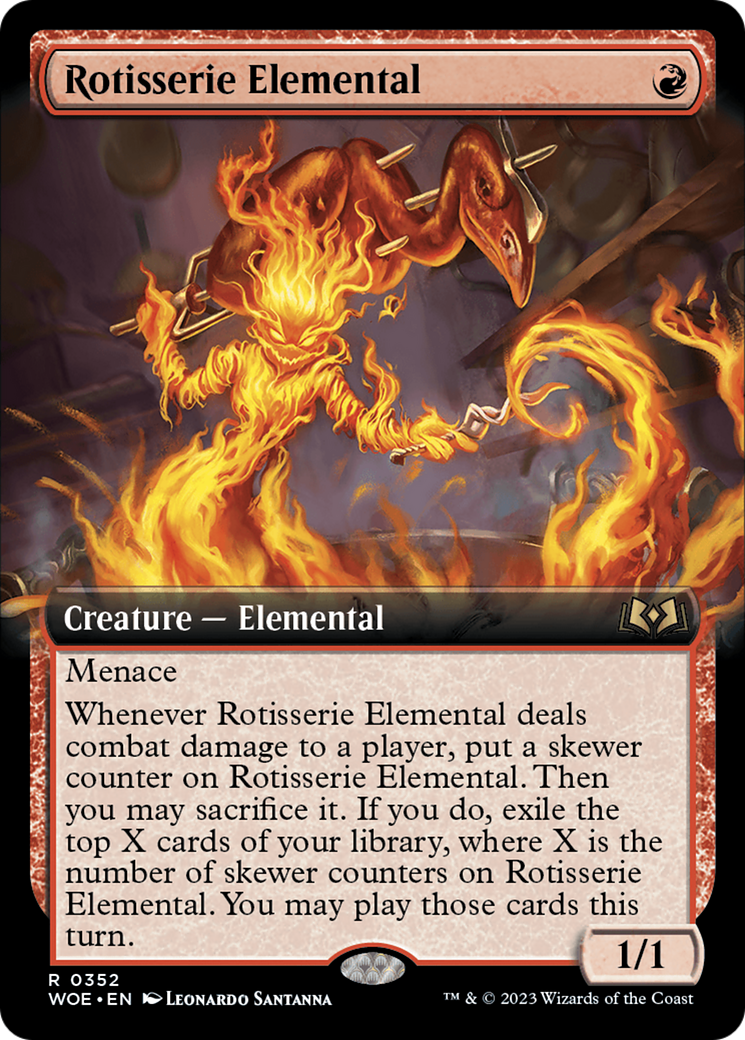 Rotisserie Elemental (Extended Art) [Wilds of Eldraine] | Deep Dive Games St. Marys