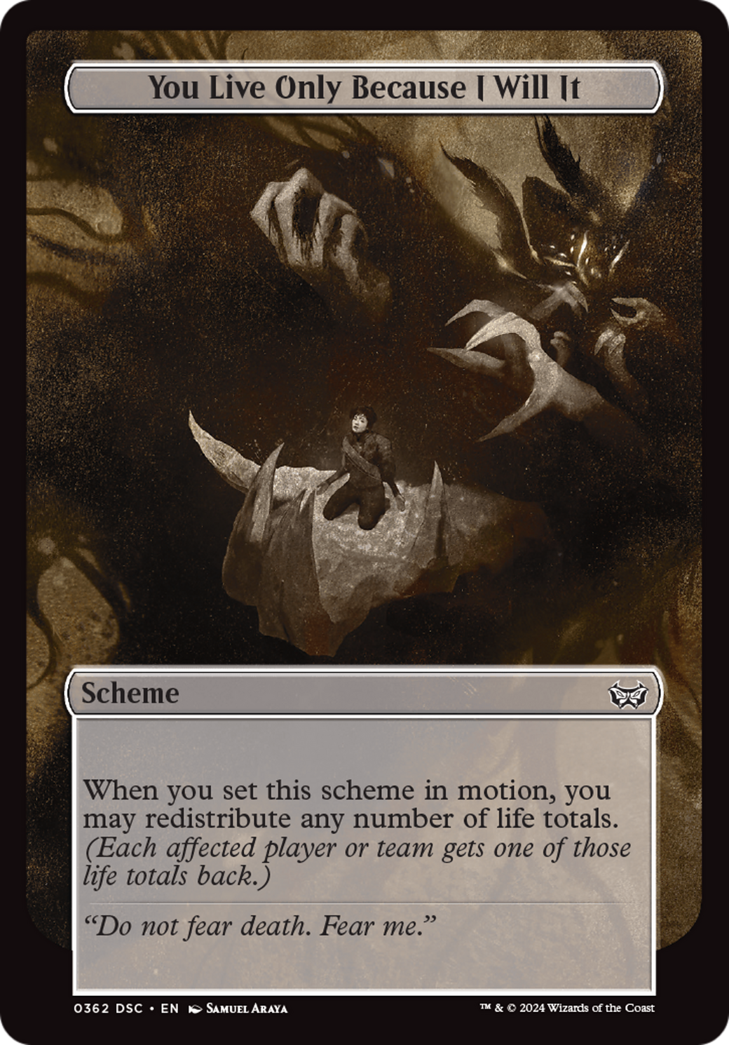 You Live Only Because I Will It (Full Art) [Duskmourn: Archenemy] | Deep Dive Games St. Marys