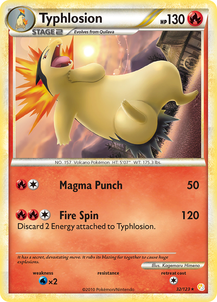 Typhlosion (32/123) [HeartGold & SoulSilver: Base Set] | Deep Dive Games St. Marys
