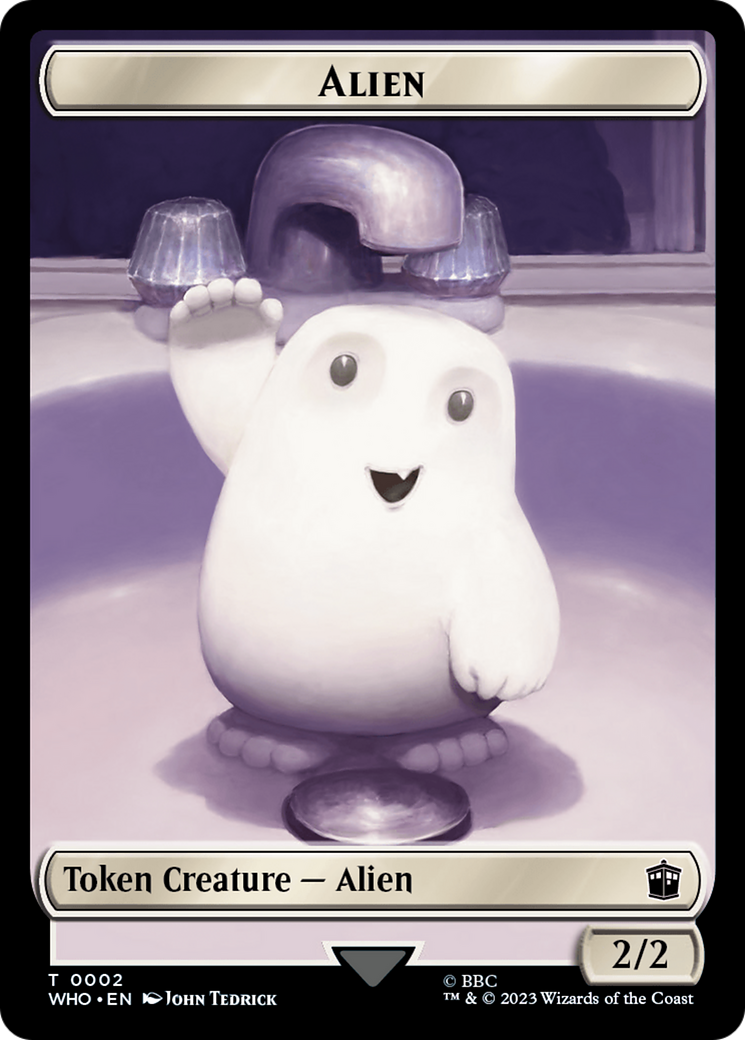 Copy // Alien Double-Sided Token [Doctor Who Tokens] | Deep Dive Games St. Marys