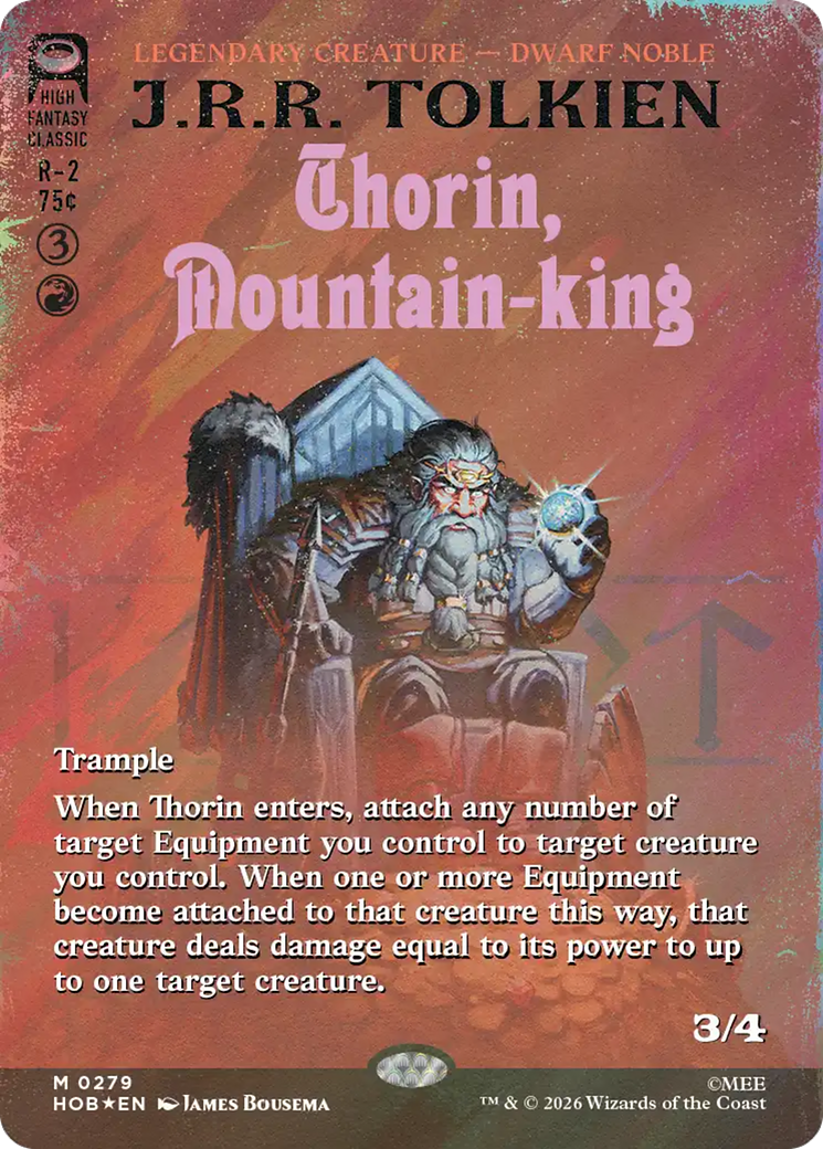 Thorin, Mountain-king (Borderless) (Surge Foil) [The Hobbit] | Deep Dive Games St. Marys