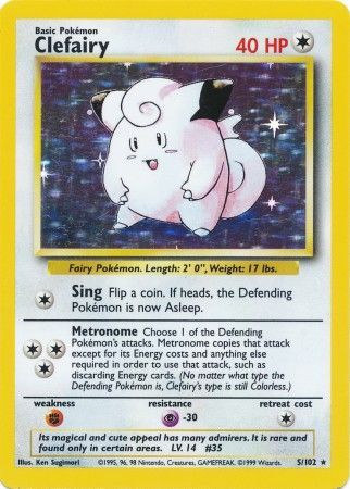 Clefairy (5/102) [Base Set Unlimited] | Deep Dive Games St. Marys