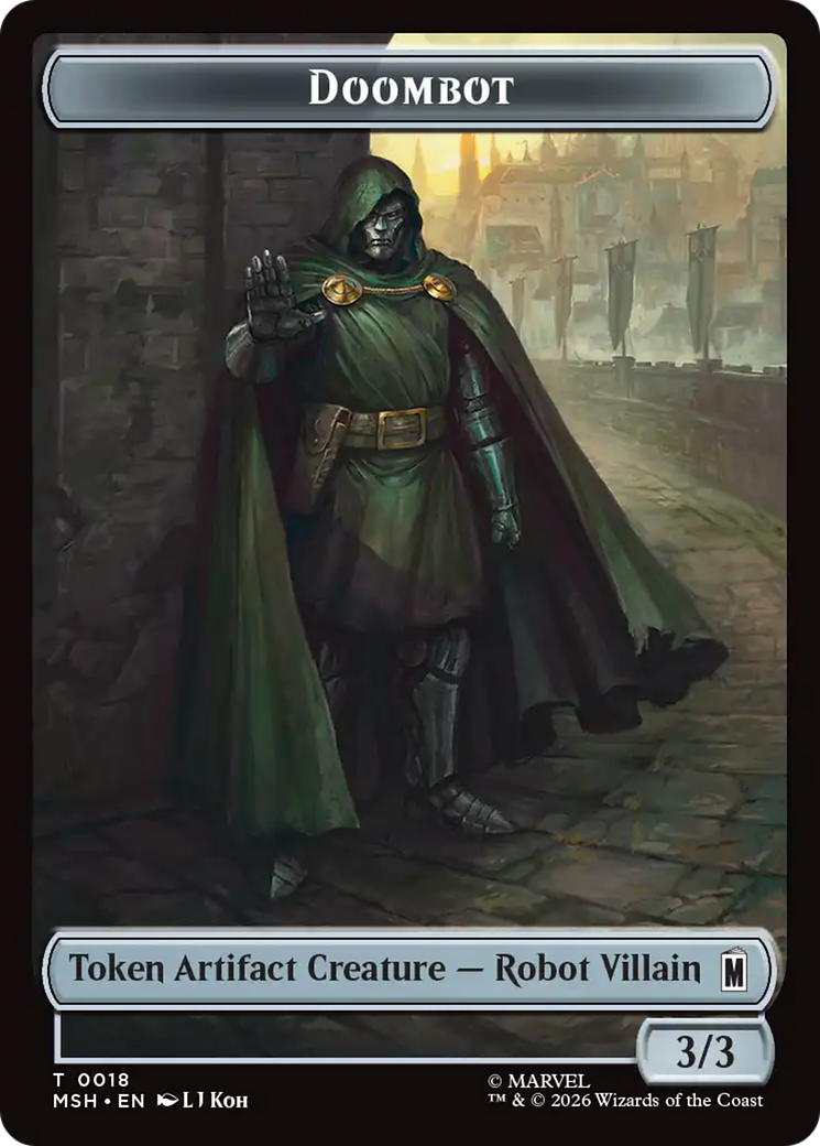 Merfolk // Doombot Double-Sided Token [Marvel Super Heroes Tokens] | Deep Dive Games St. Marys