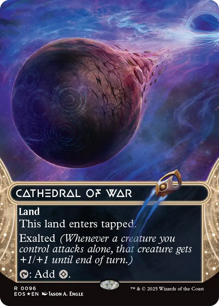 Cathedral of War (0096) (Borderless) (Galaxy Foil) [Edge of Eternities: Stellar Sights] | Deep Dive Games St. Marys
