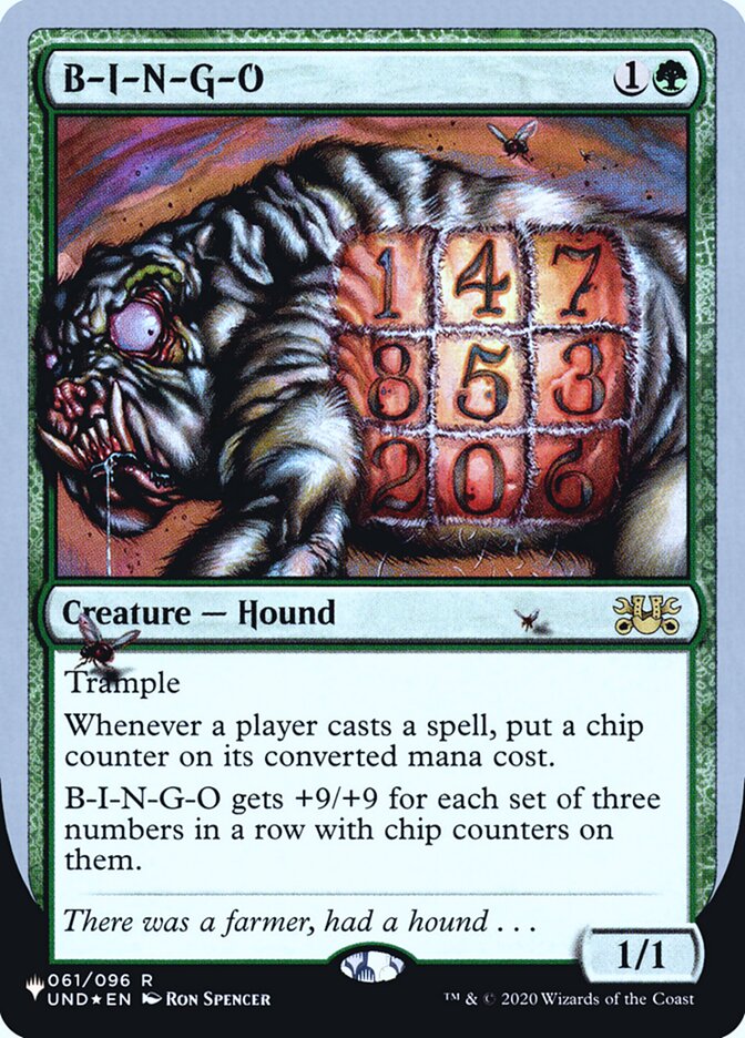 B-I-N-G-O (Unfinity Foil Edition) [The List] | Deep Dive Games St. Marys