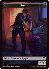 Spirit (0025) // Rogue Double-Sided Token [Secrets of Strixhaven Commander Tokens] | Deep Dive Games St. Marys
