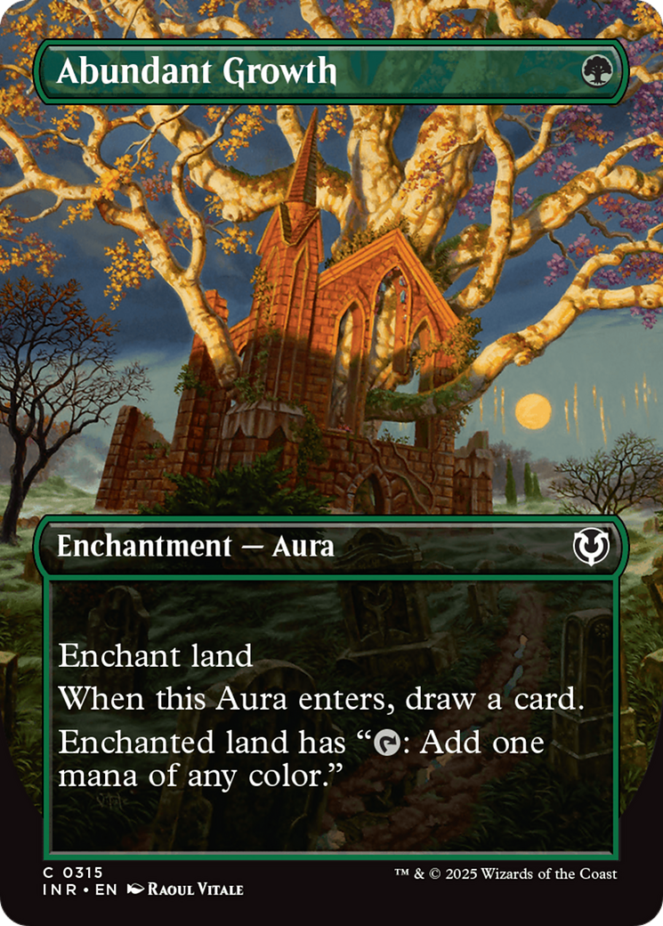 Abundant Growth (Borderless) [Innistrad Remastered] | Deep Dive Games St. Marys
