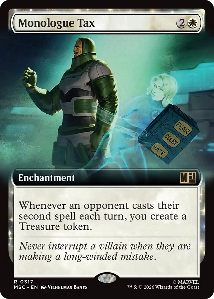 Monologue Tax (Extended Art) [Marvel Super Heroes Commander] | Deep Dive Games St. Marys