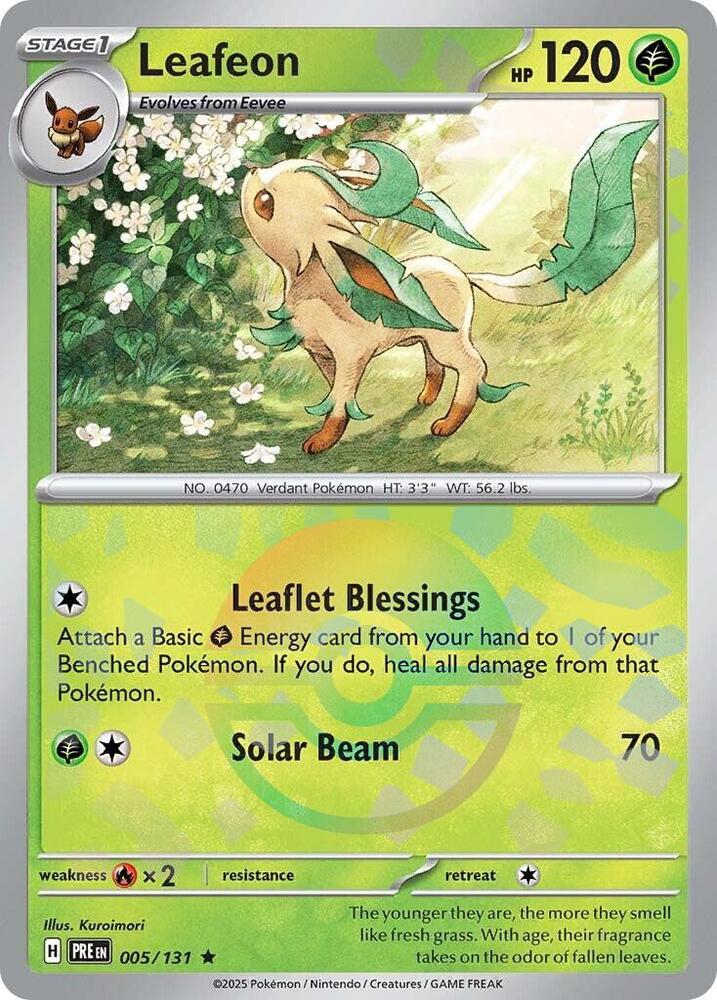 Leafeon (005/131) (Poke Ball Pattern) [Scarlet & Violet: Prismatic Evolutions] | Deep Dive Games St. Marys