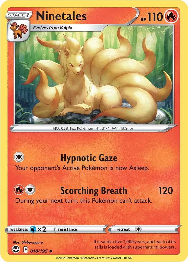 Ninetales (018/195) [Sword & Shield: Silver Tempest] | Deep Dive Games St. Marys