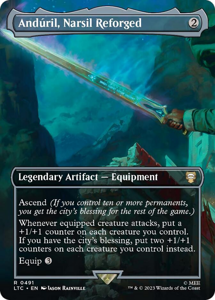 Anduril, Narsil Reforged (Borderless) [The Lord of the Rings: Tales of Middle-Earth Commander] | Deep Dive Games St. Marys