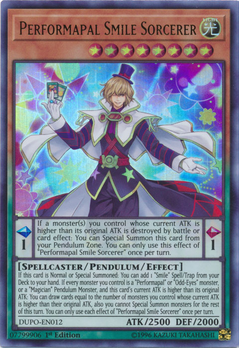 Performapal Smile Sorcerer [DUPO-EN012] Ultra Rare | Deep Dive Games St. Marys