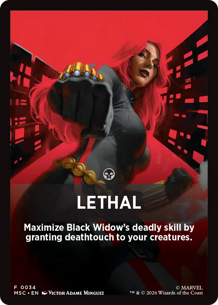Lethal Theme Card [Marvel Super Heroes Commander] | Deep Dive Games St. Marys