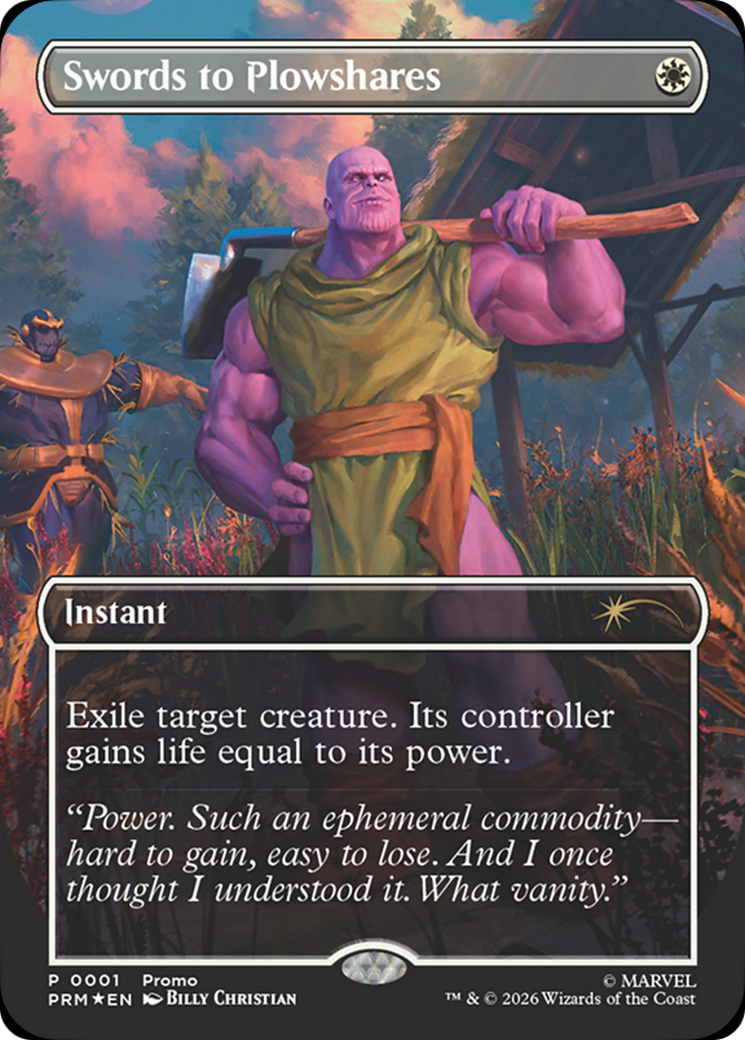 Swords to Plowshares (Borderless) (Magazine Insert) [Media Promos] | Deep Dive Games St. Marys